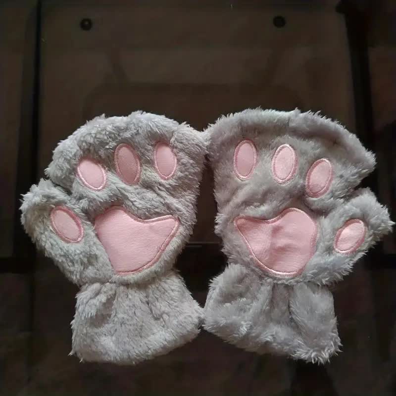 Pfotenhandschuhe Plüsch – Katze
