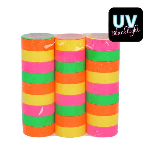 UV Luftschlangen – Schwarzlicht Party Deko