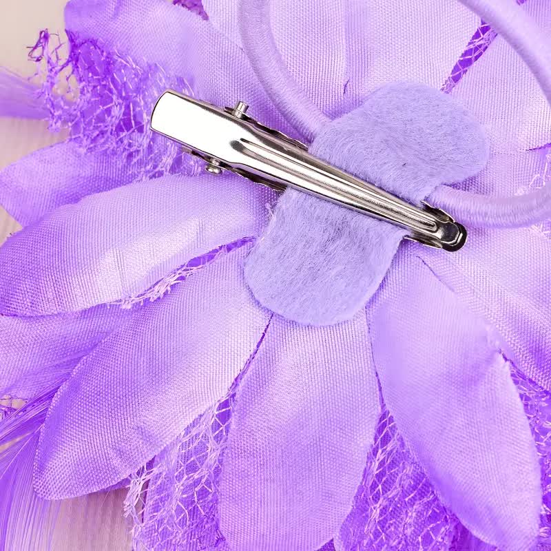 Gothic Haarblume mit Haarclip und Haargummi