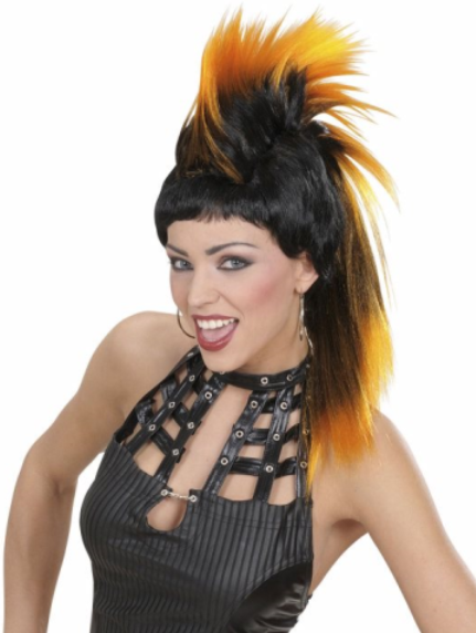 Irokesen Perücke im Punk-Stil