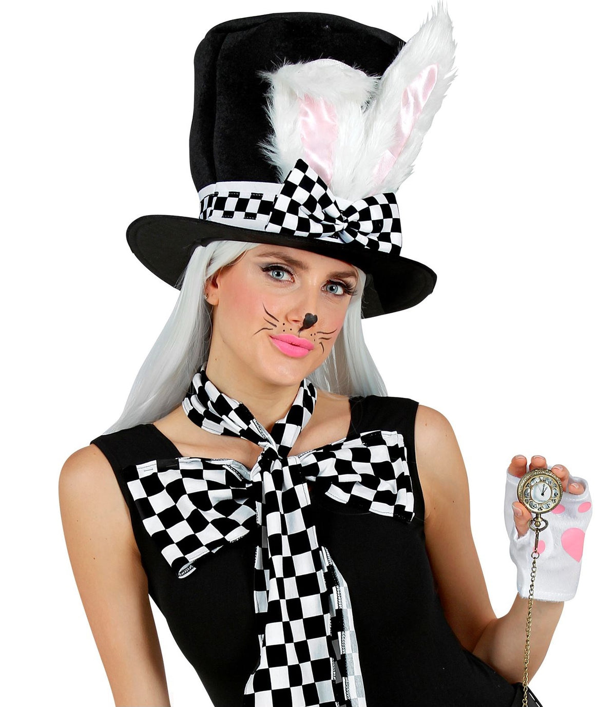 Samt Zylinder mit Hasenohren – Alice im Wunderland
