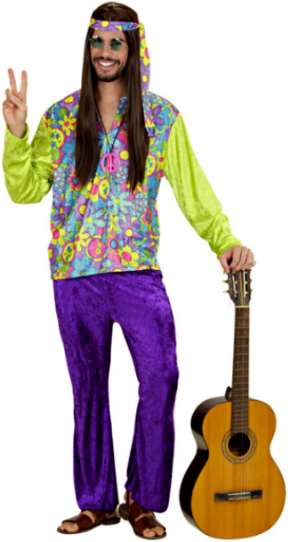 Hippie Kostüm Herren aus Samt