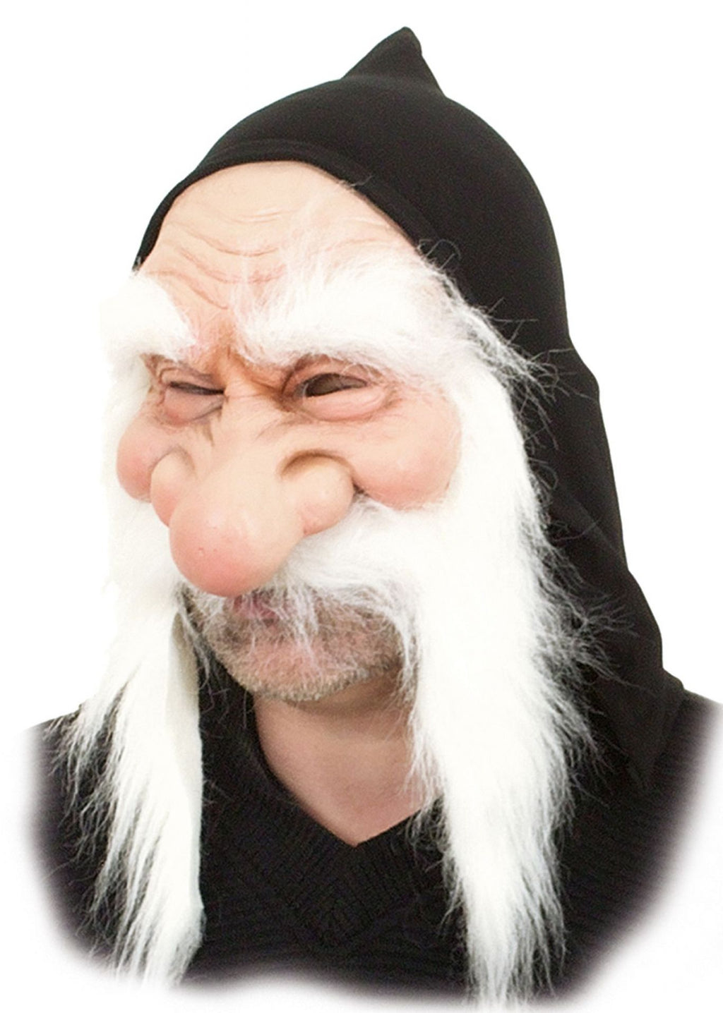 Gnom Maske mit Kapuze – Zwerg Latexmaske