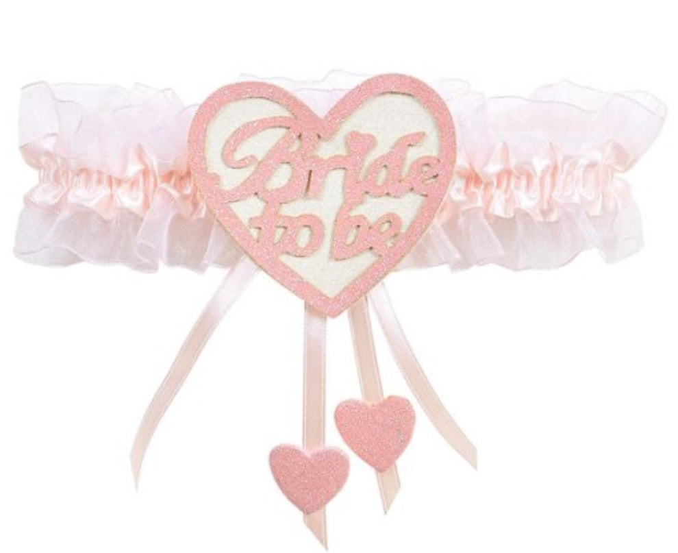 Bride to Be Strumpfband mit Herzen