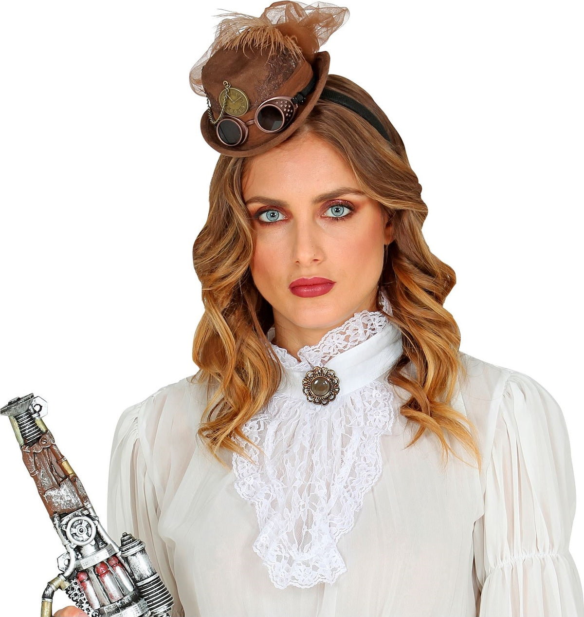 Steampunk Fascinator – Mini Zylinder auf Haarreif