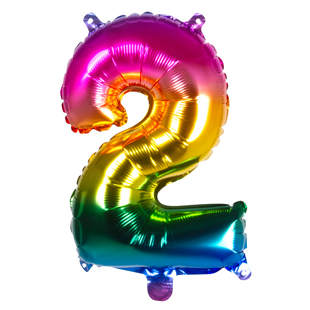 Folienballon Zahl 2 – Geburtstag Deko
