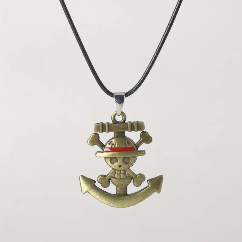 One Piece Halskette mit Anker-Anhänger