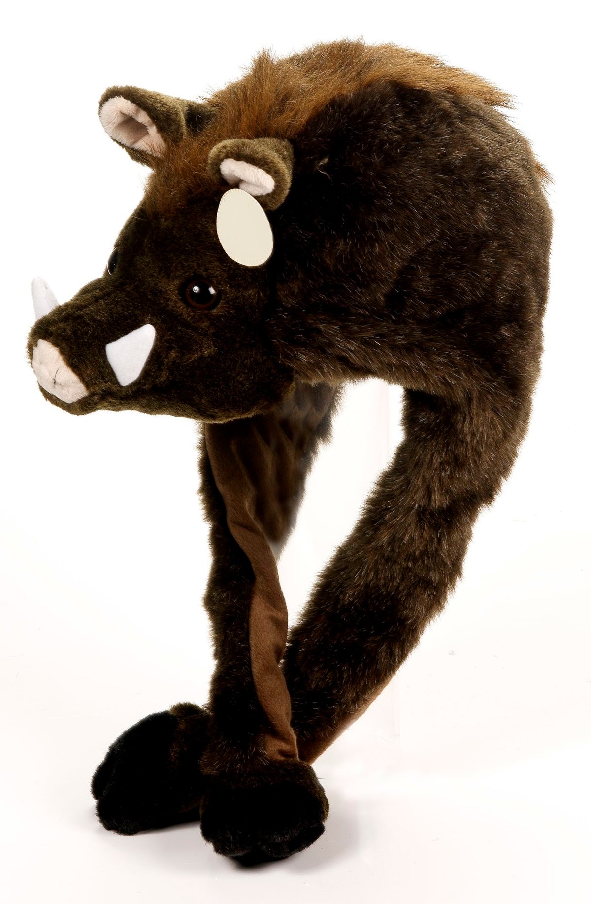 Wildschwein Mütze – Plüsch Tiermütze