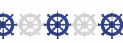 Steuerrad Girlande – Seefahrt Dekoration