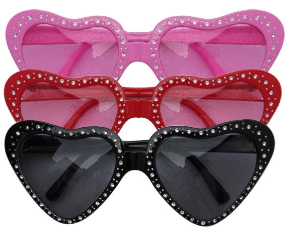 Herzbrille mit Steinchen – Partybrille