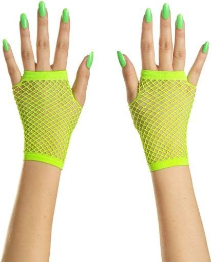 Netzhandschuhe fingerlos im 80er-Stil