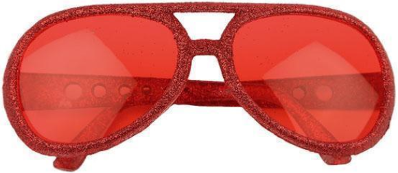 Elvis Brille mit Glitzer – Rock 'n' Roll