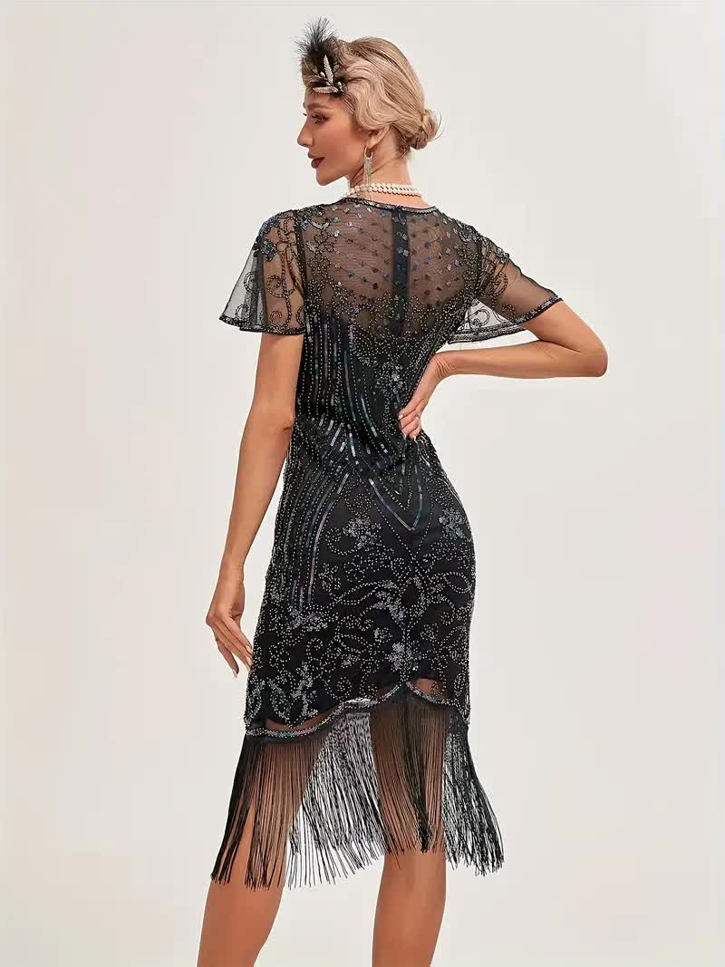 20er Jahre Kleid mit Pailletten – Flapper