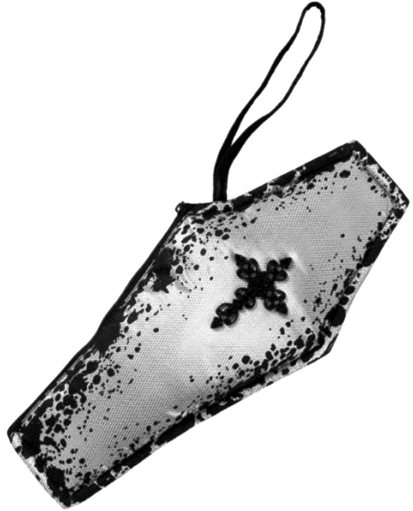 Sarg Tasche – Vampir Handtasche mit Kreuz
