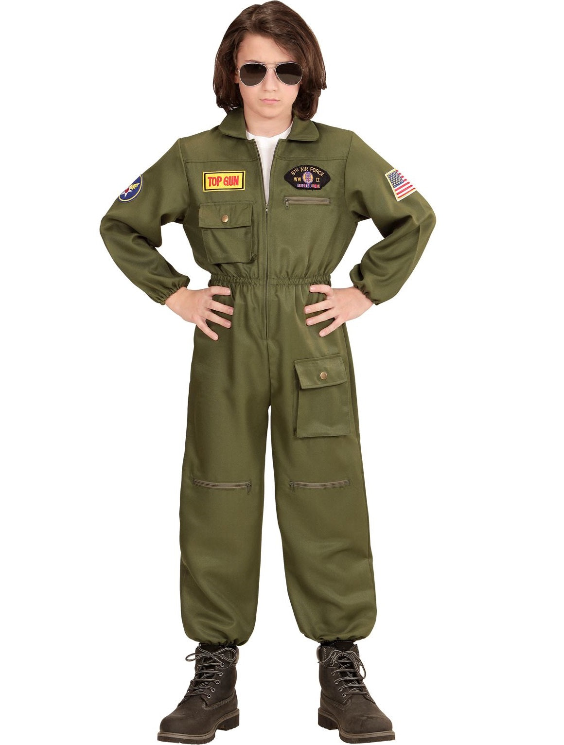 Jet Pilot Kostüm für Kinder, Mädchen und Jungen