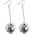 Discokugel Ohrringe im 70er Disco Stil