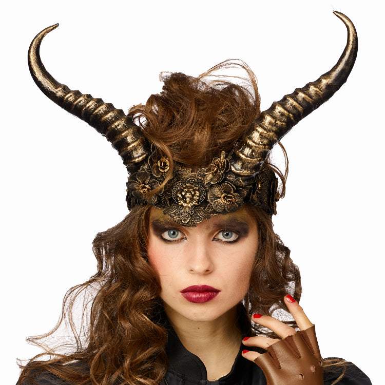 Steampunk Kopfschmuck mit Hörnern – Maleficent