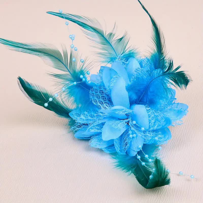 Gothic Haarblume mit Haarclip und Haargummi
