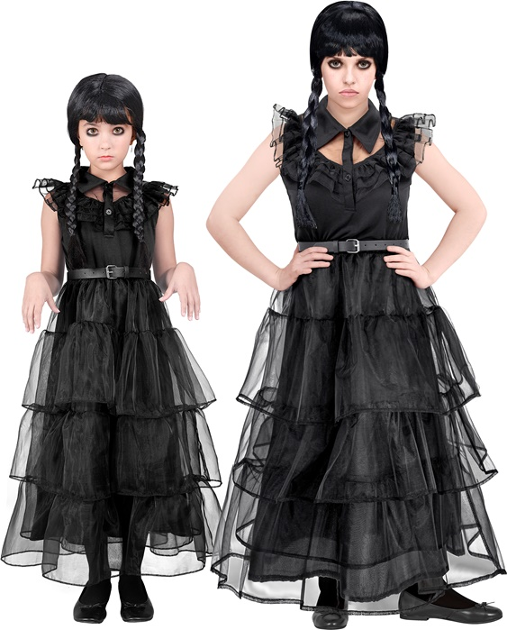 Wednesday Addams Ballkleid für Mädchen