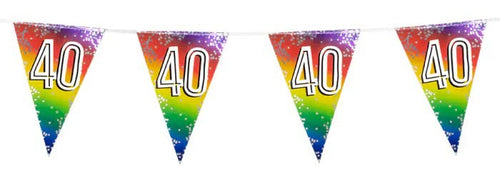 40. Geburtstag Girlande regenbogenfarbig