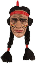 Indianer Maske mit Zöpfen