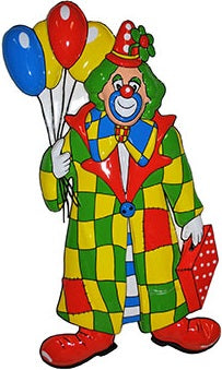Clown Fensterdeko für Fasnacht