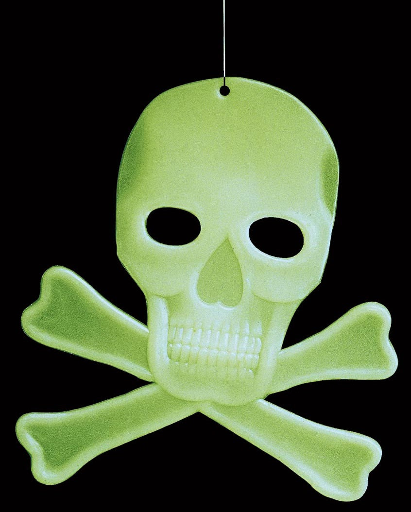 Totenkopf mit Knochen – Glow in the Dark