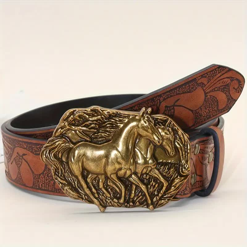 Western Gürtel mit Pferden – Rodeo Cowboy